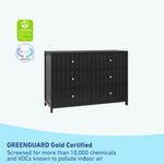 Black dresser with greenguard gold badge