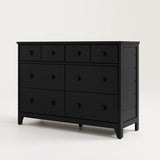 black Moss 6 Drawer Dresser side view