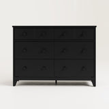 black Moss 6 Drawer Dresser front view