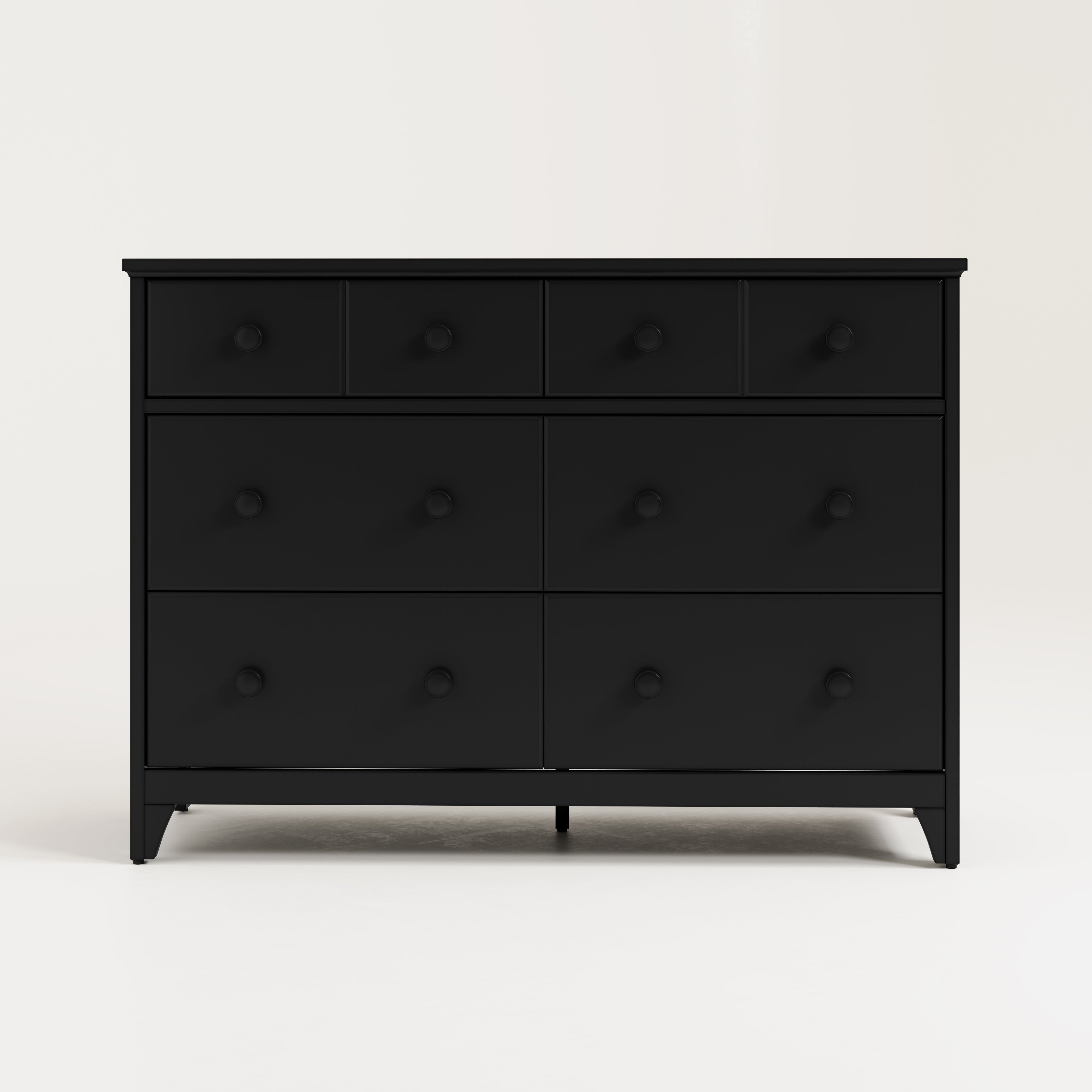 black Moss 6 Drawer Dresser front view