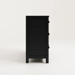 black Moss 6 Drawer Dresser side view