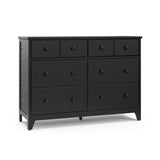 Moss 6 Drawer Dresser black side view