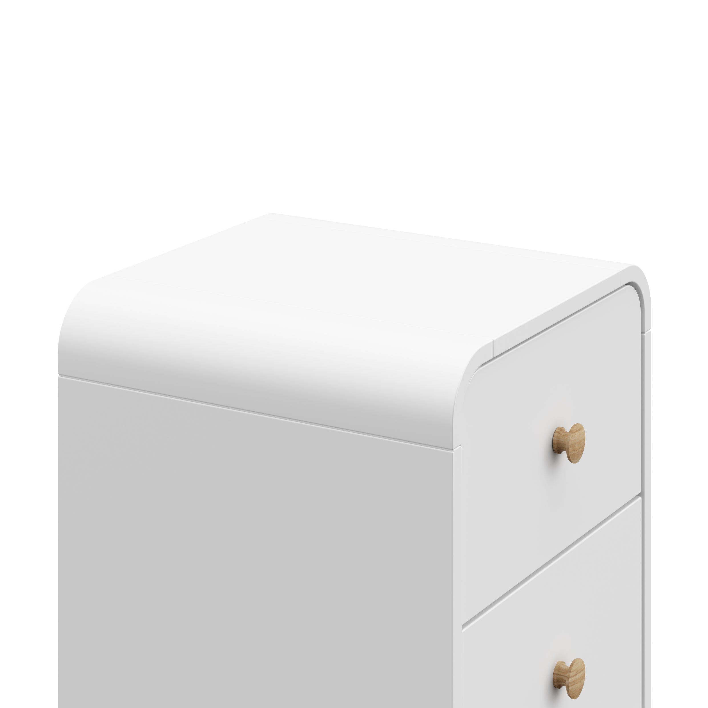 santos 2 drawer dresser white side angle