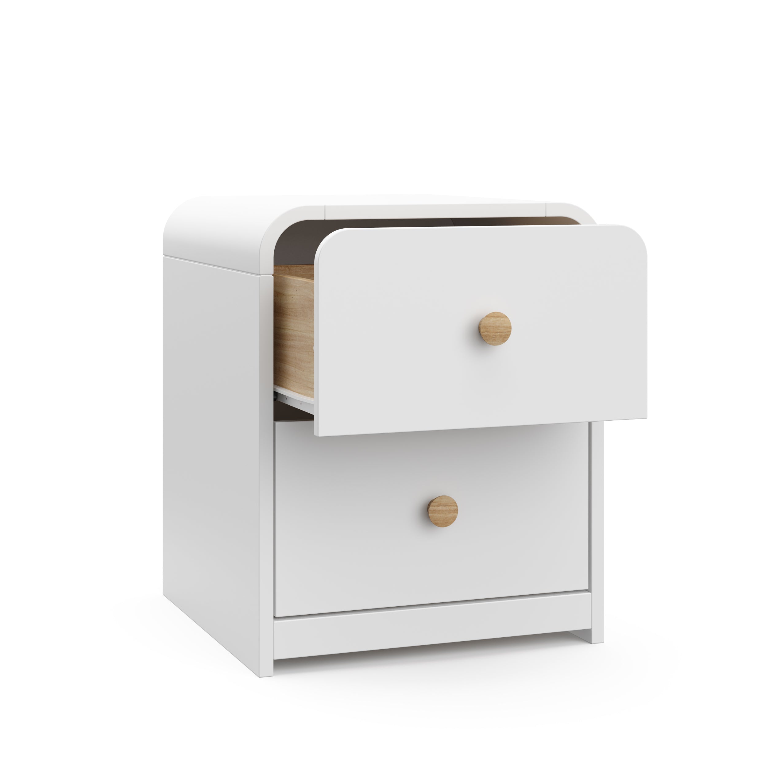 santos 2 drawer dresser white drawer out