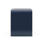 back angle of santos 2 drawer dresser midnight blue