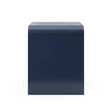 back angle of santos 2 drawer dresser midnight blue