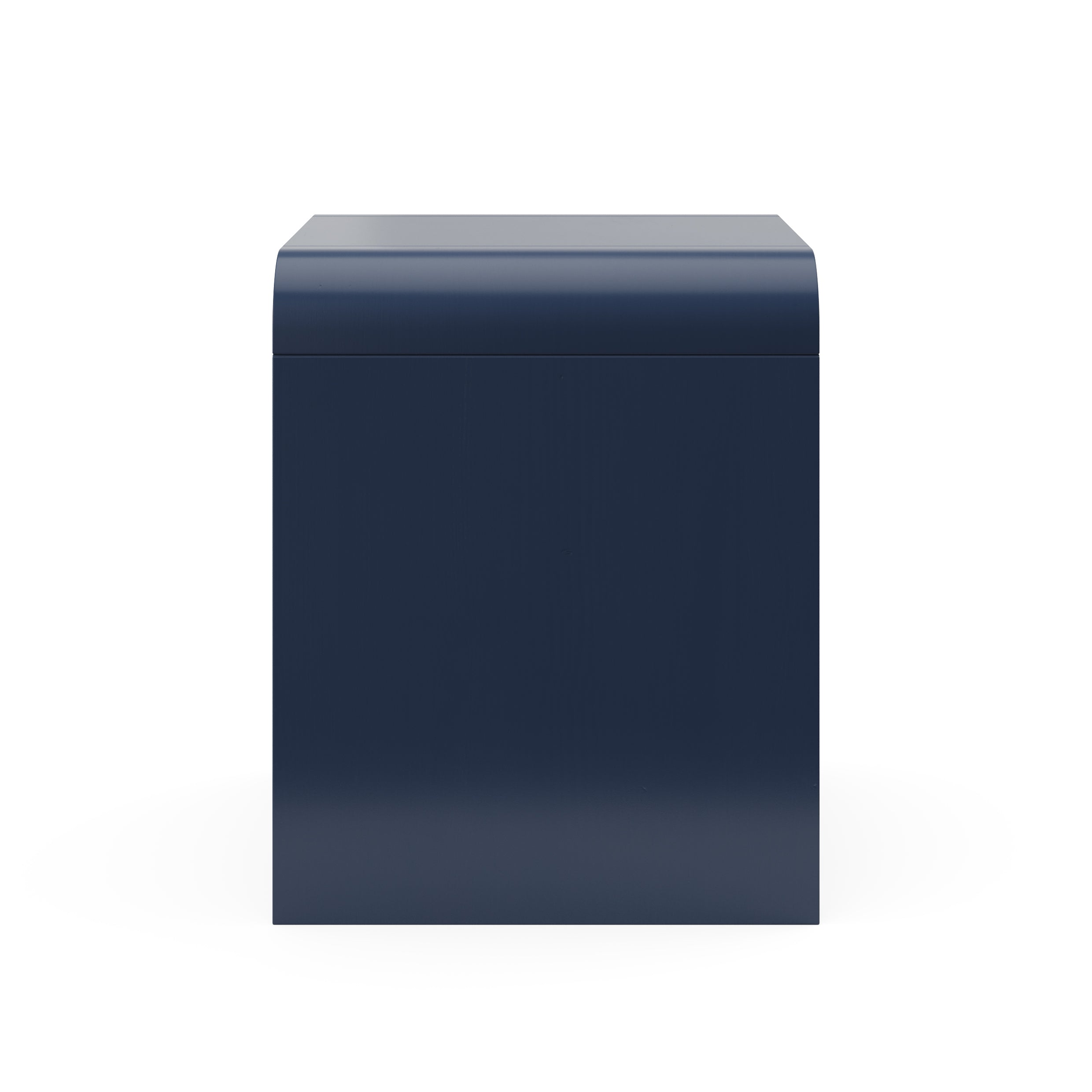 back angle of santos 2 drawer dresser midnight blue