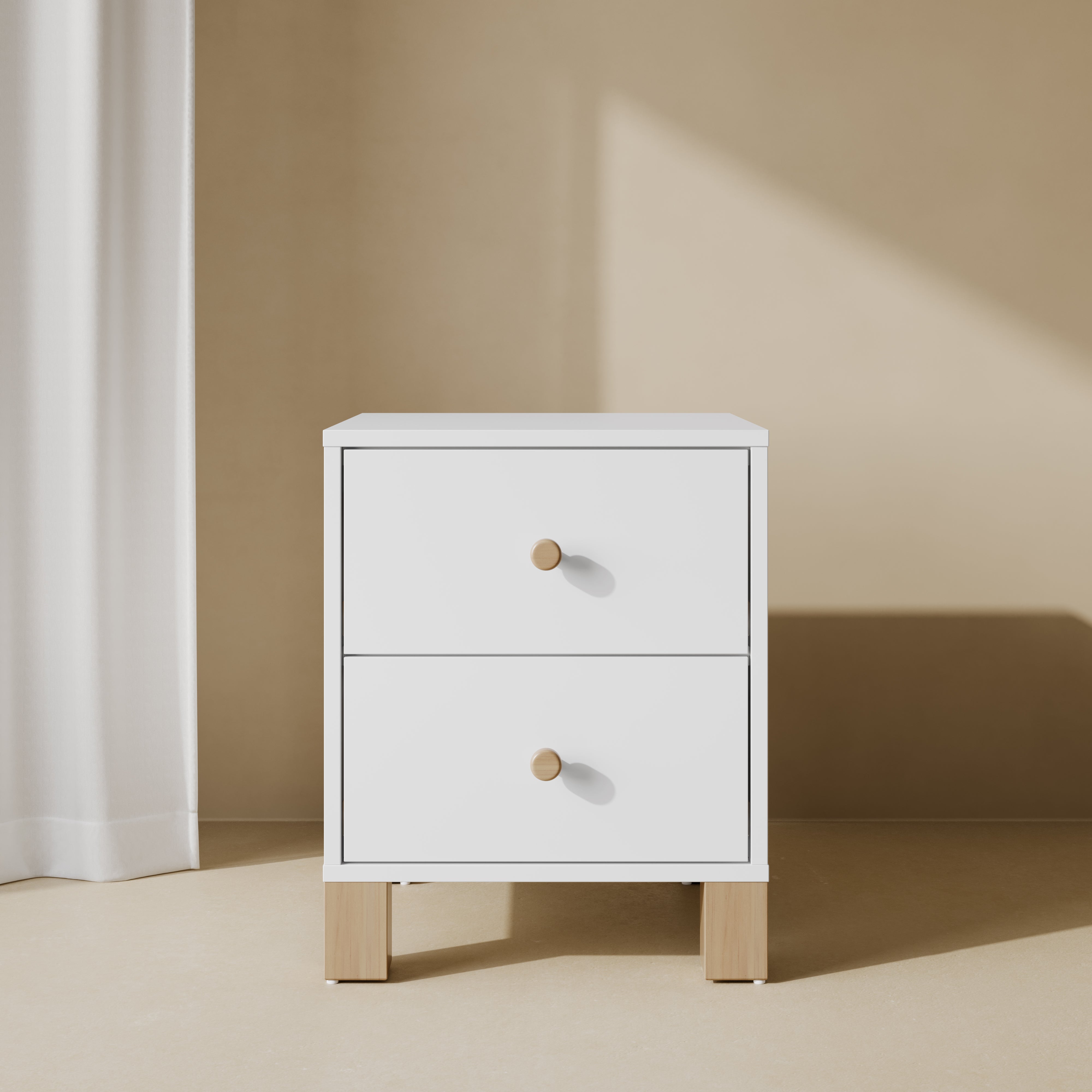 California white with driftwood nightstand kids room shot