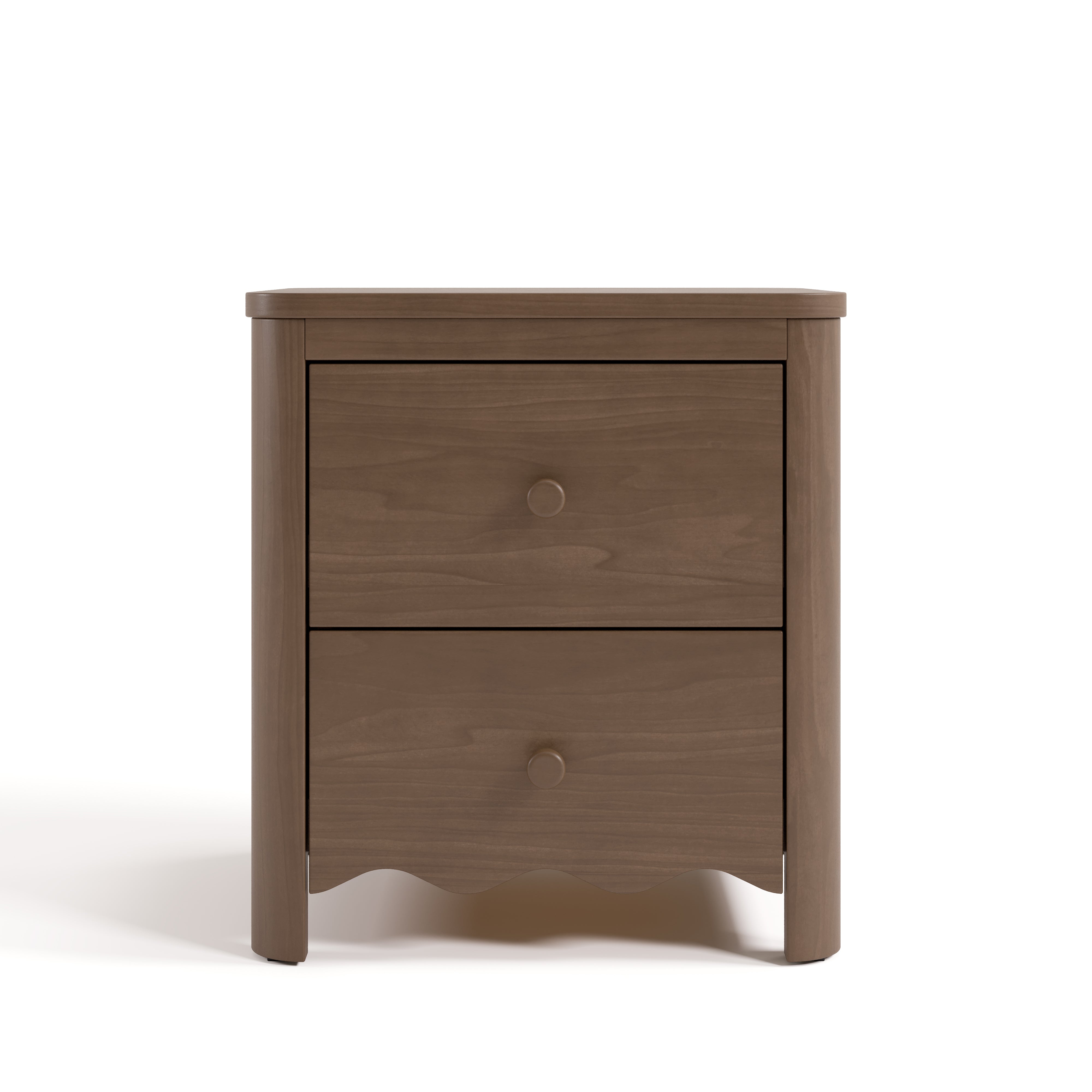 Casablanca hazelnut nightstand front view