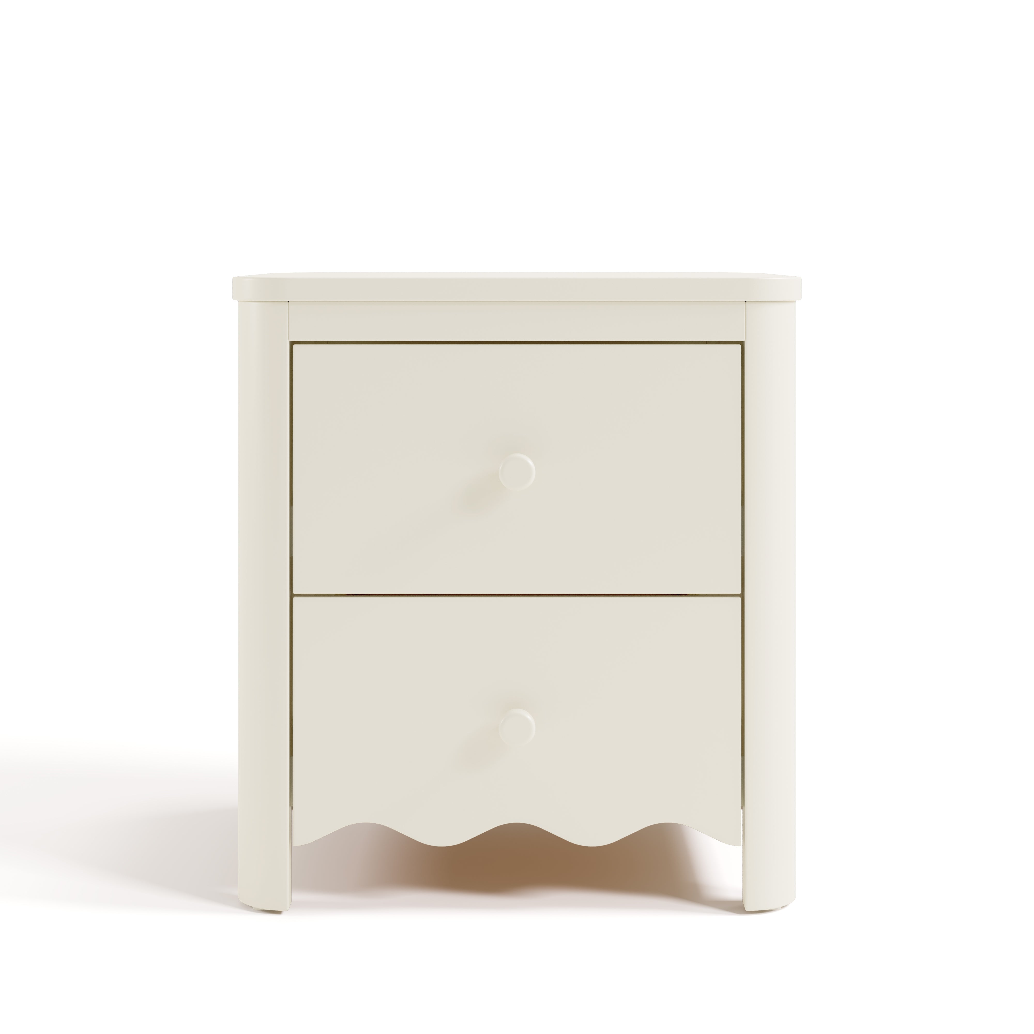 Casablanca frosted oat nightstand front view