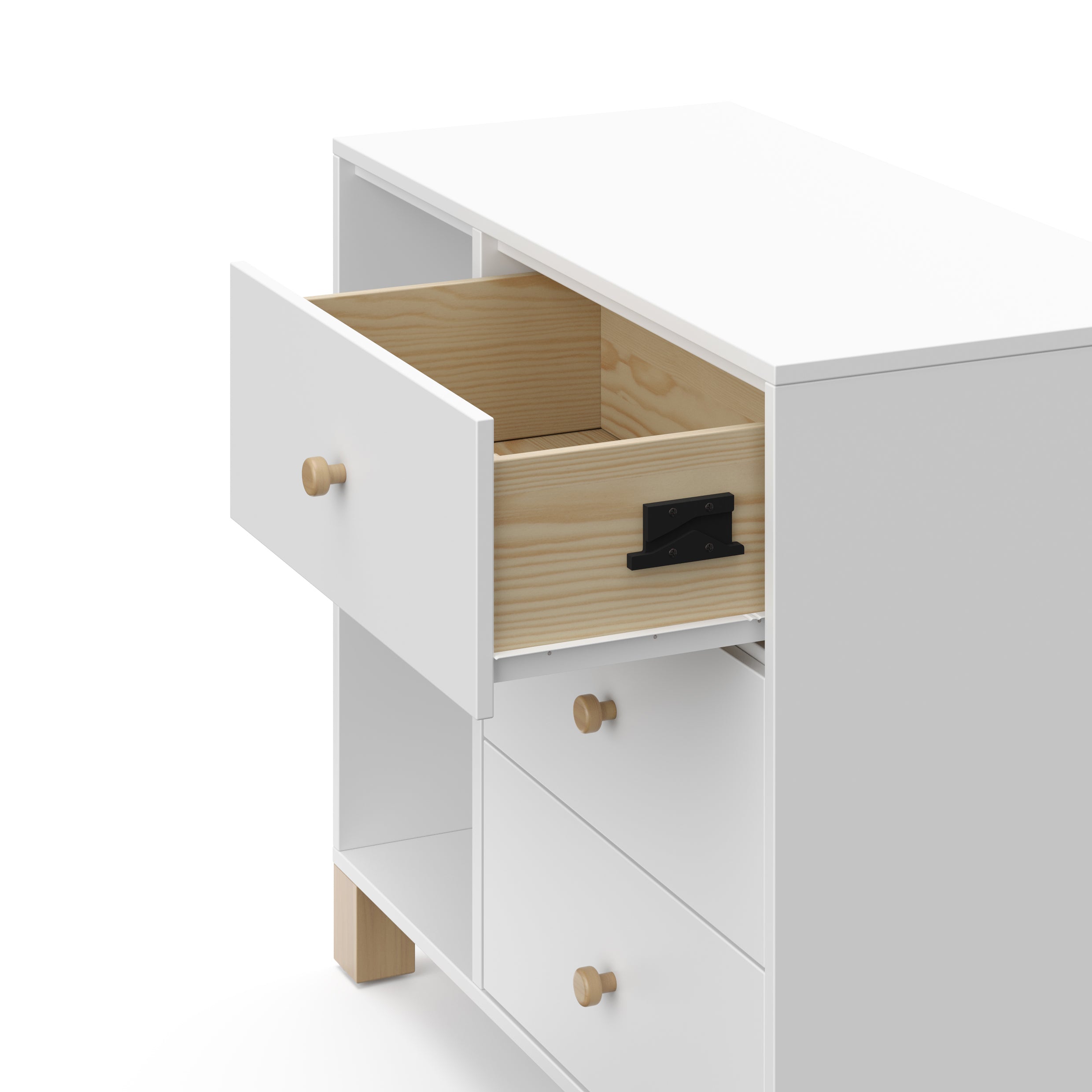 White California 3 Drawer Combo Dresser open drawer