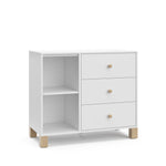 White California 3 Drawer Combo Dresser side view