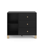 Black California 3 Drawer Combo Dresser front view