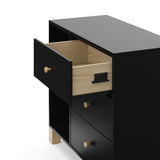 Black California 3 Drawer Combo Dresser open drawer