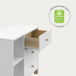 Storkcraft California 3 Drawer Combo Dresser white with greenguard certification