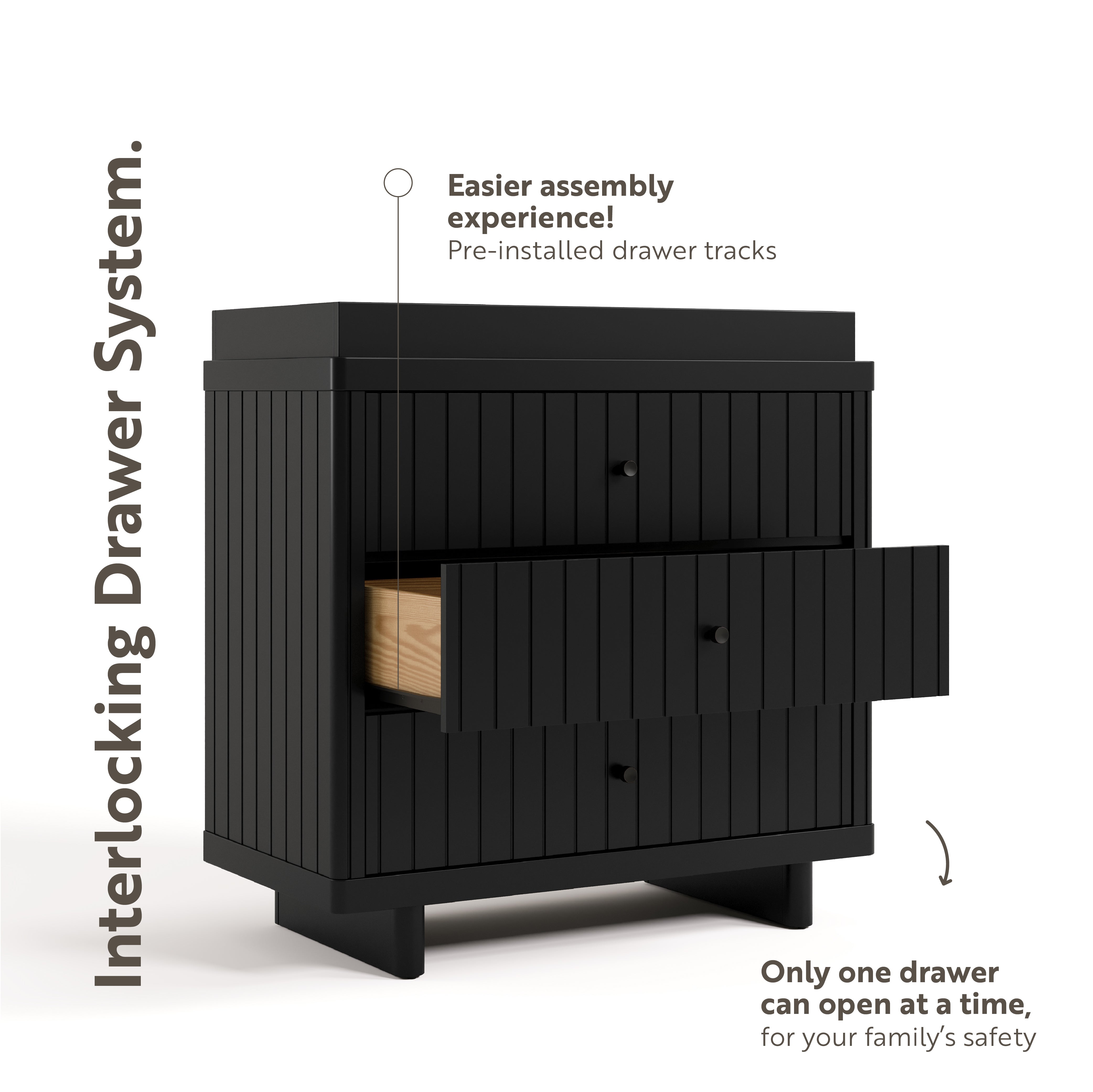 Storkcraft® Kyoto 3 Drawer Chest with Removable Changing Topper.