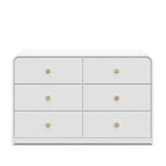 Front view of 6 drawer dresser with driftwood knobs