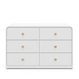 Front view of 6 drawer dresser with driftwood knobs