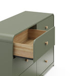 6 drawer dresser olive drawer out