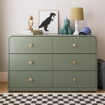 6 drawer dresser olive in bedroom