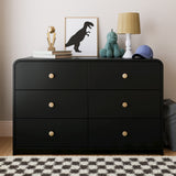 6 drawer  black in bedroom