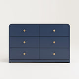 6 drawer midnight blue front view