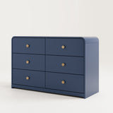 6 drawer midnight blue side view angle