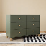 6 Drawer Dresser in a nursery (Olive with Driftwood)