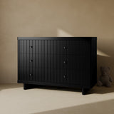 6 drawer dresser in nursery black