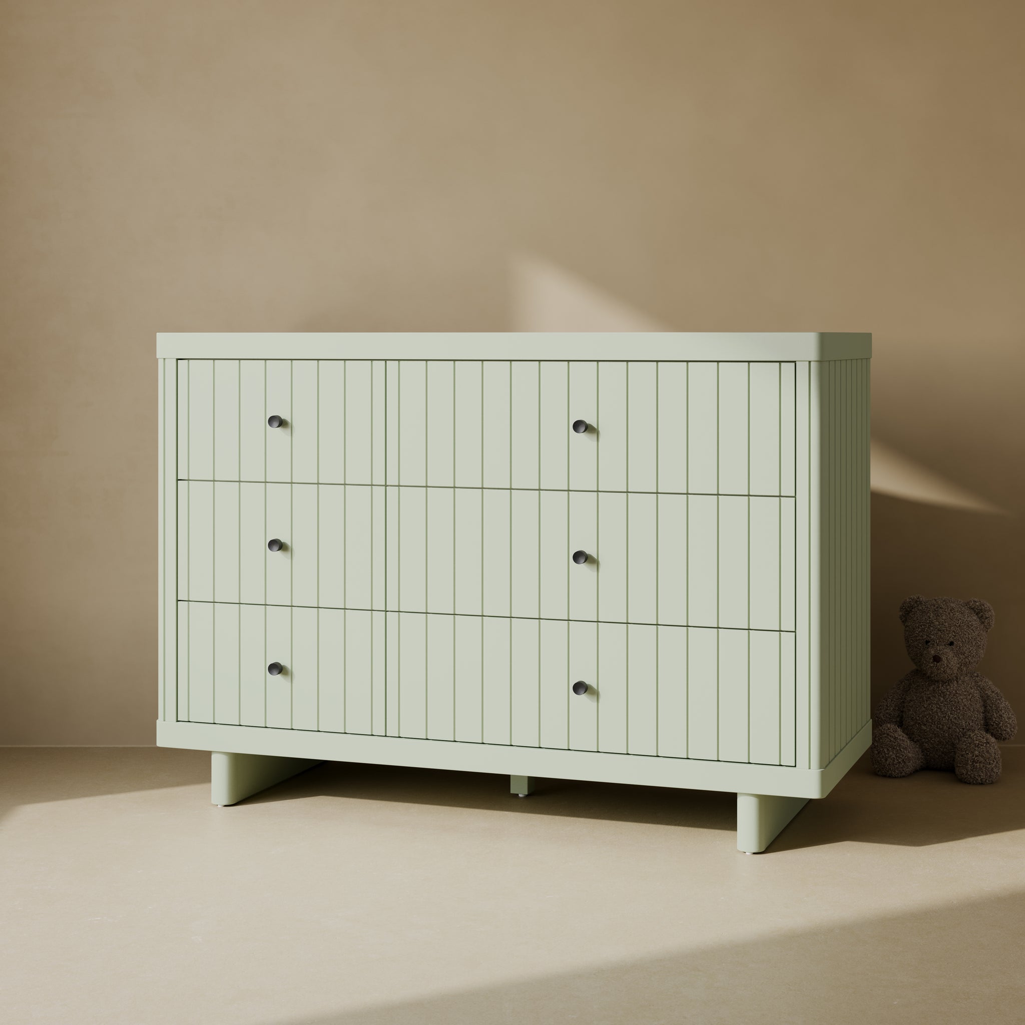 6 drawer dresser in nursery sage