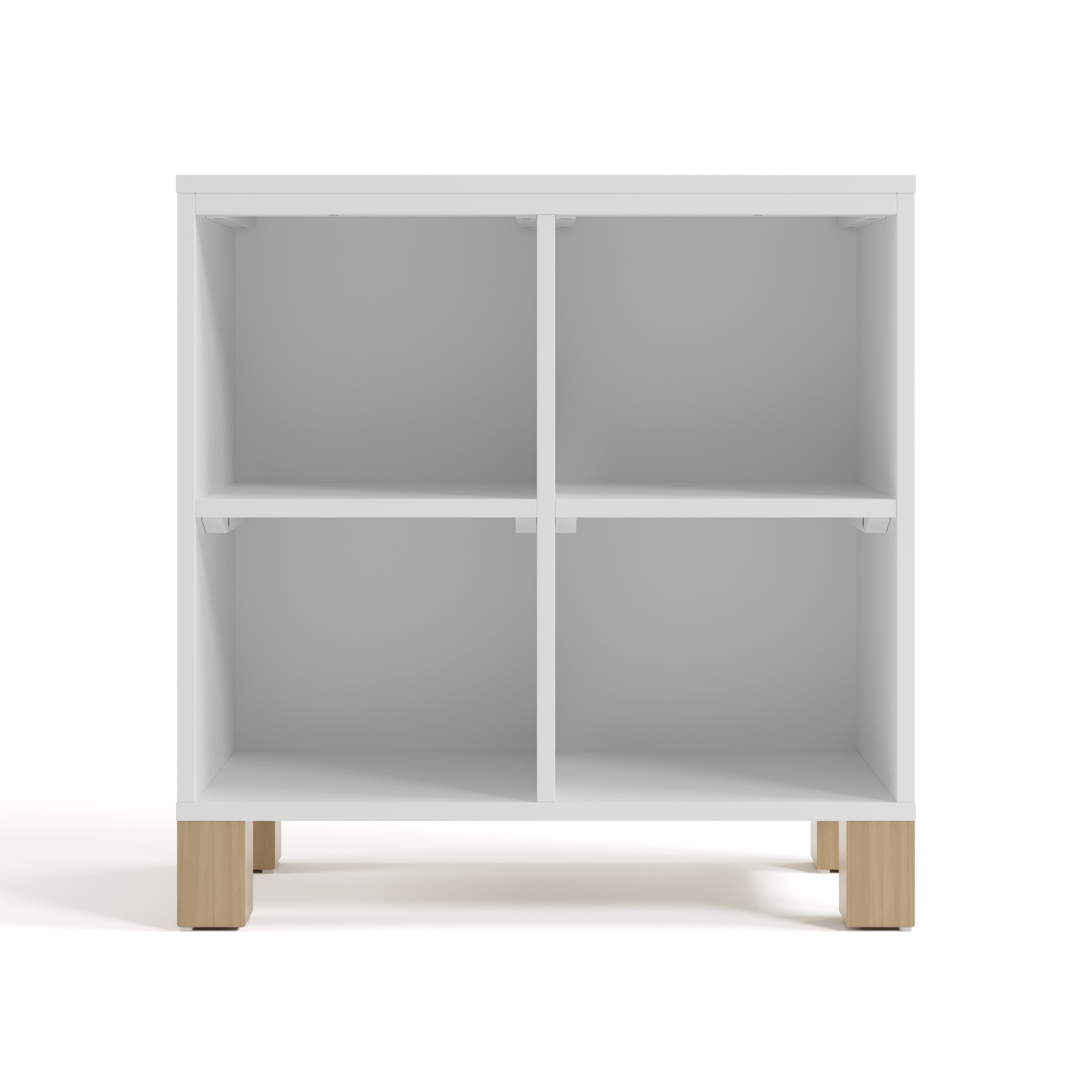 California white cubby storage front view