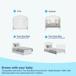 white mini crib conversions