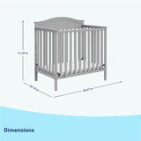 pebble gray mini crib dimensions