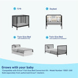 black mini crib conversions