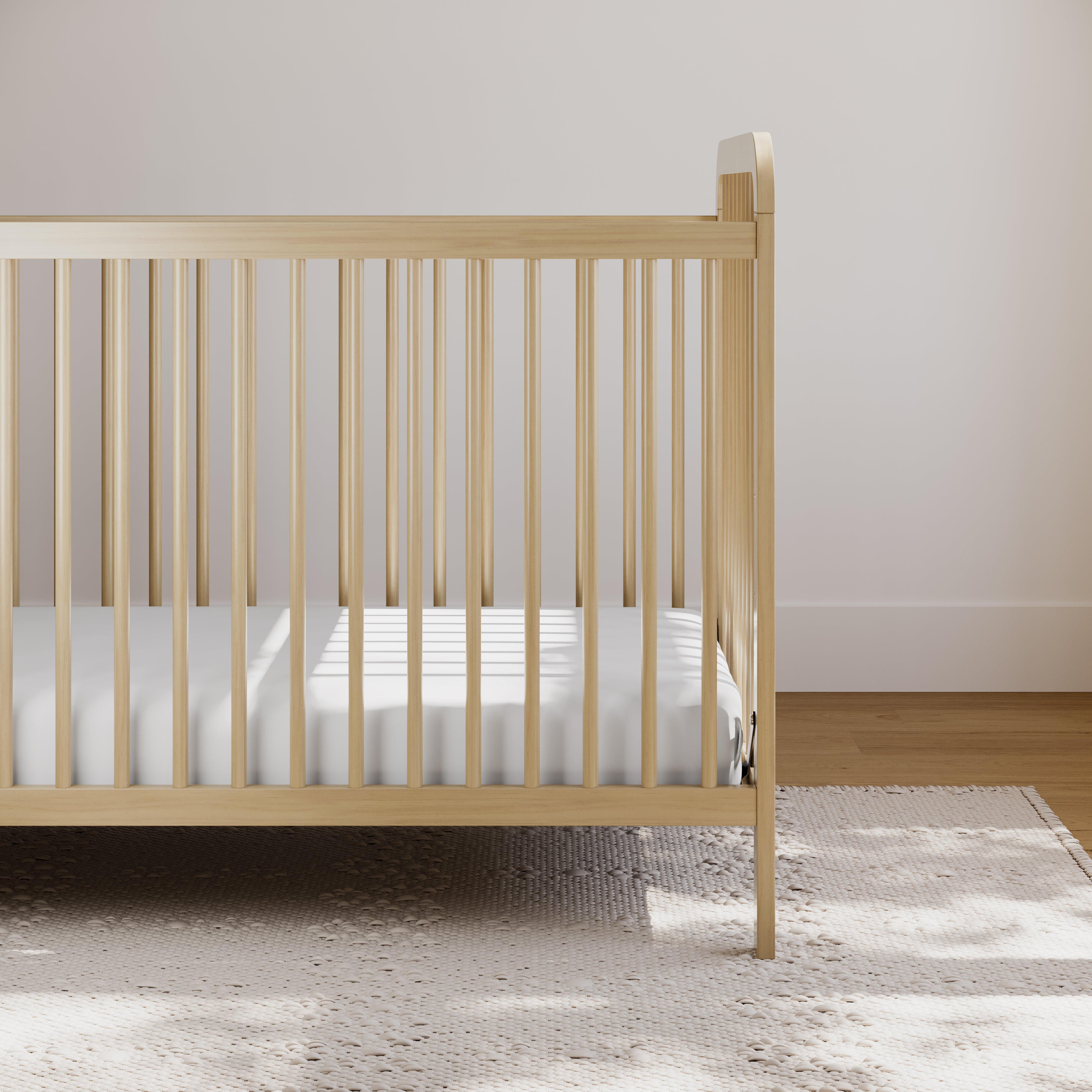 Driftwood crib in nursery