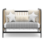 Black with driftwood crib in daybed conversion