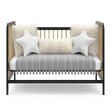 Black with driftwood crib in daybed conversion