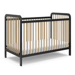 Black with Driftwood crib angled