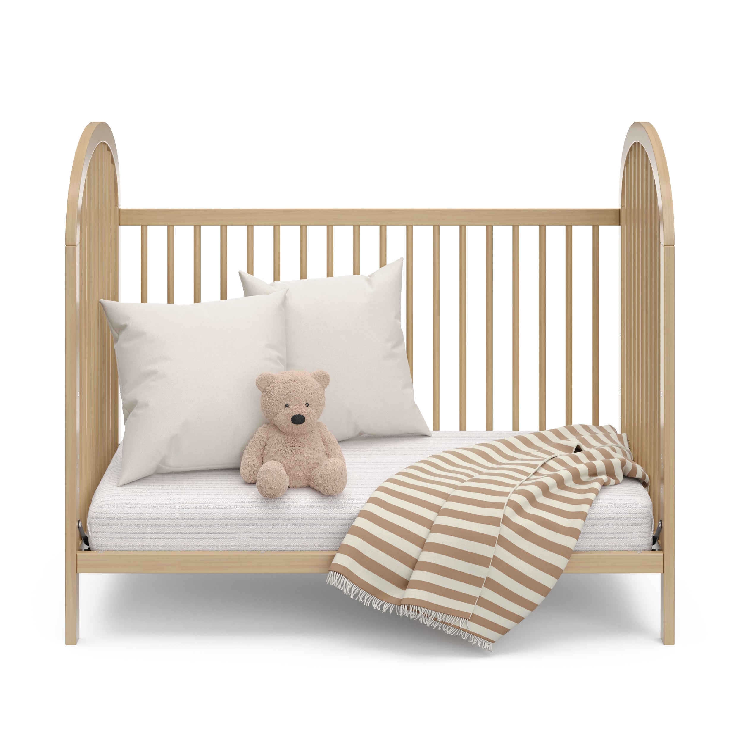 graco olivia crib driftwood front view