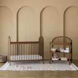 Crib and changing table set in nursery - collection (Hazelnut)