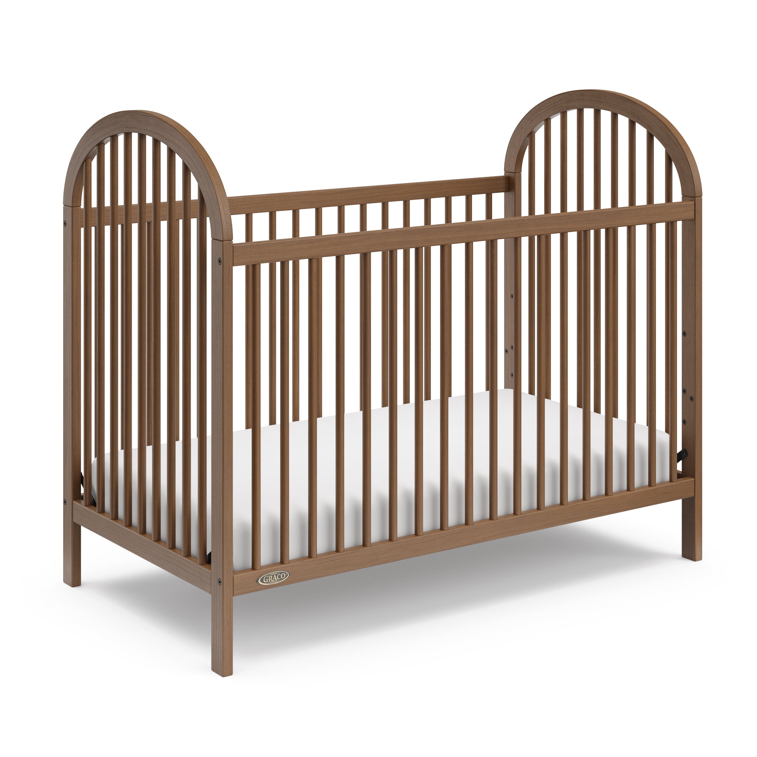 Crib - Angled view (Hazelnut)