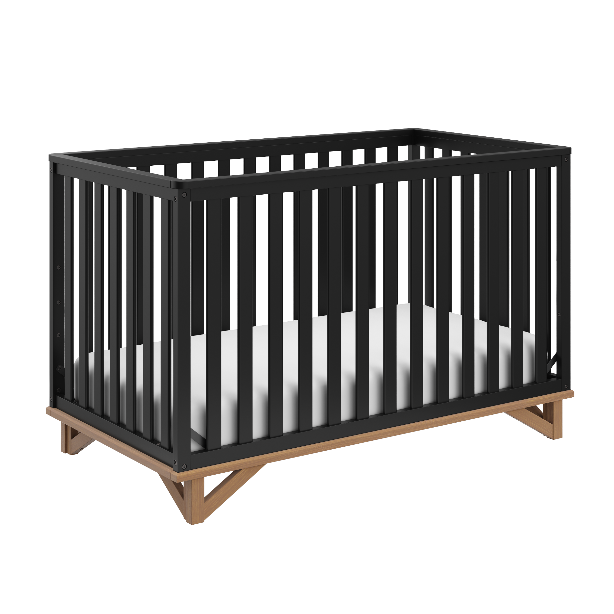 black with vintage driftwood crib