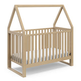 angled view of crib (Driftwood)