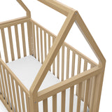 Crib with canopy detailed view (Driftwood)