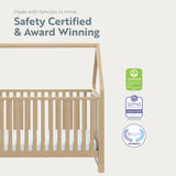 Crib with certification badges displayed (Driftwood)