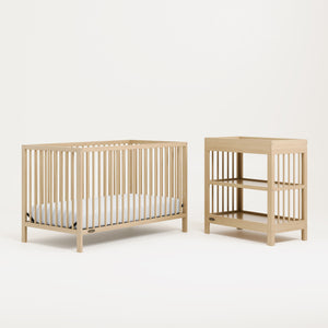 Driftwood crib and changing table