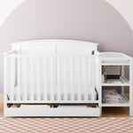 Storkcraft® Steveston 5-in-1 Convertible Crib & Changer with Drawer.