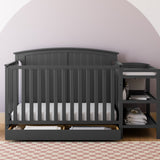 Storkcraft® Steveston 5-in-1 Convertible Crib & Changer with Drawer.