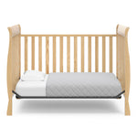 natural crib in toddler bed conversion