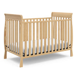 Natural finish crib angled